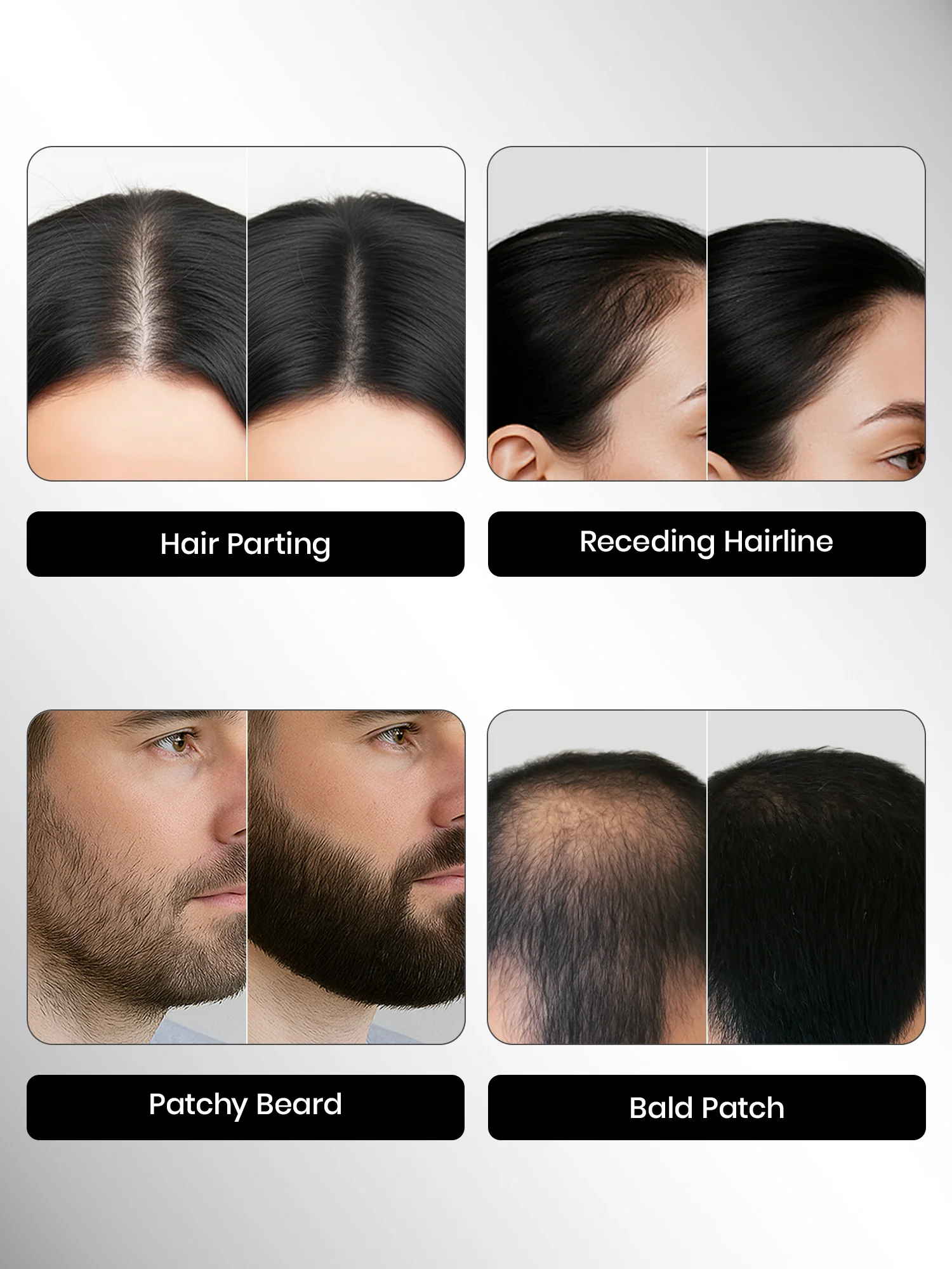 Makemeebold Cover up hair powder mud (Natural black) - Image 3