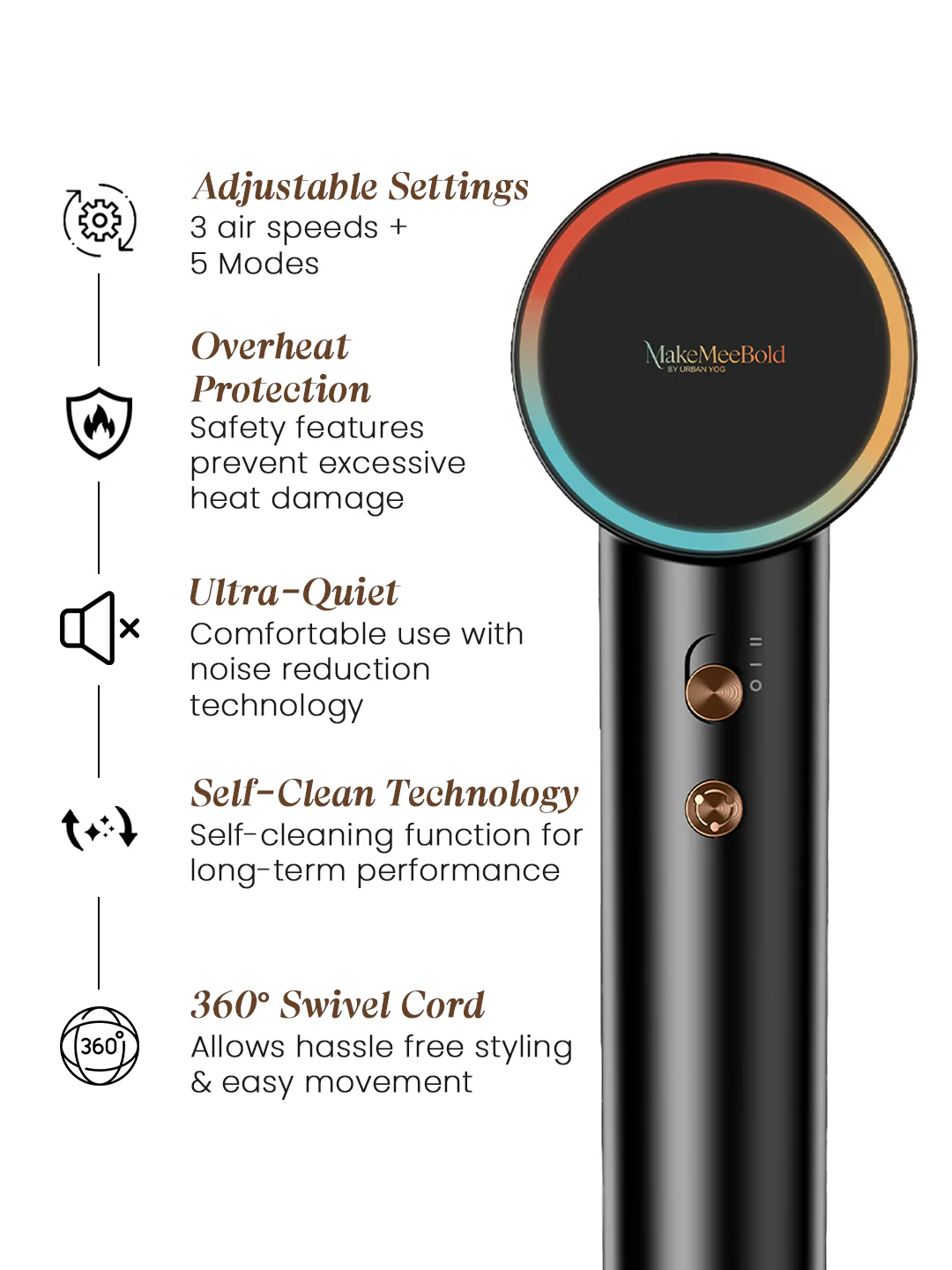 MakeMeeBold High Speed Hair Dryer - Image 4