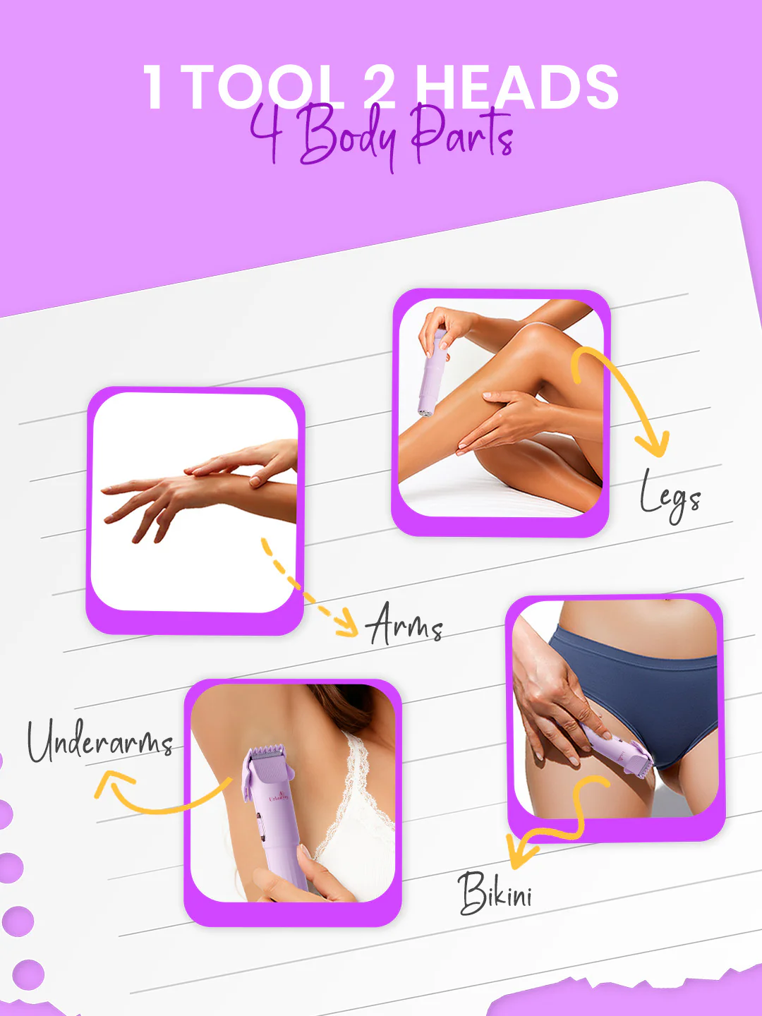 Urban Yog Dual Head Body Bikini Trimmer - Image 3