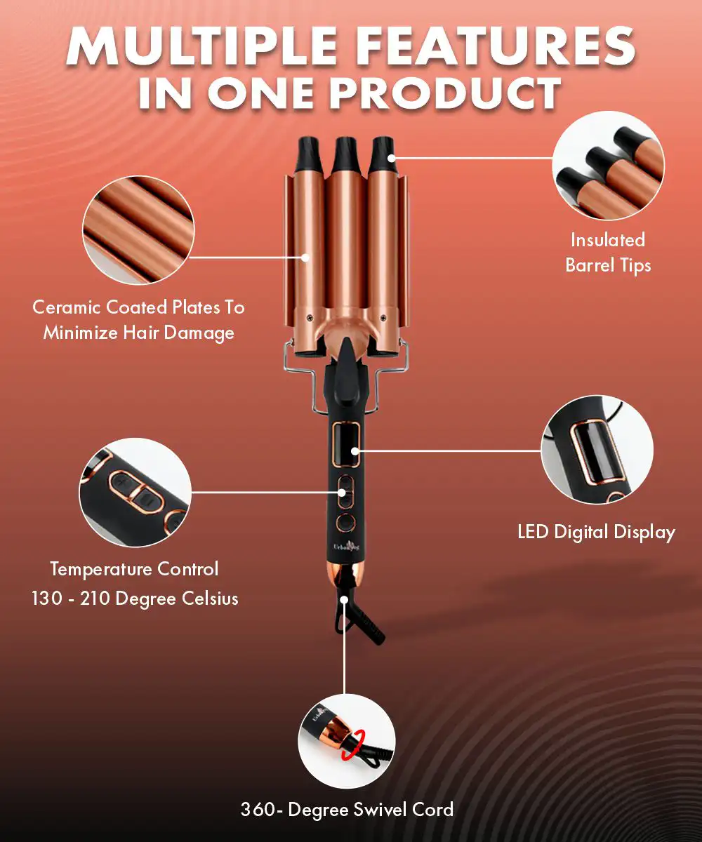Urban Yog 3 Barrel Hair Curler - Image 5