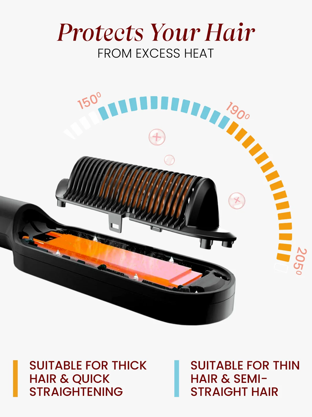 MakeMeeBold Hair Straightening Brush - Image 5
